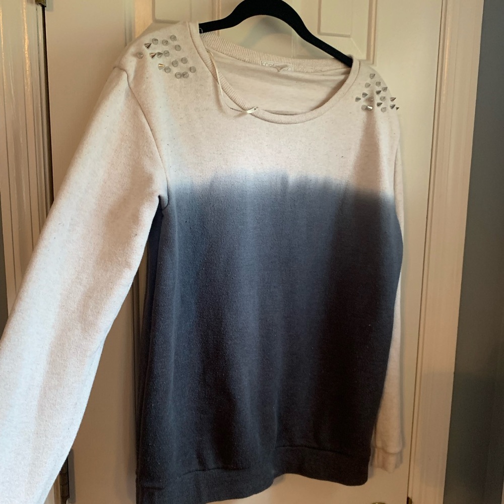 Tie dye oversized spikes sweatshirt